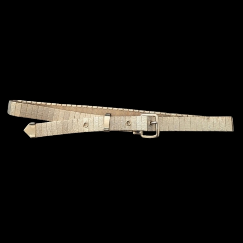 Vintage gold metal link bendable belt Size Small